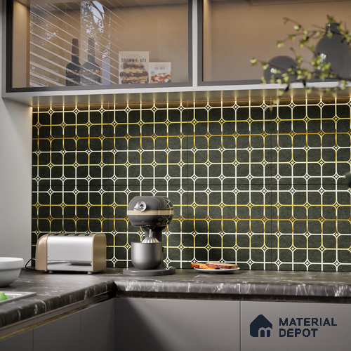 Highlighter Tiles Tile TL 07252 Plana 8016 GLM (Gold) 1 ft x 1 ft Ceramic Matte Finish - 9 mm | 2 mm Spacer is Mandatory